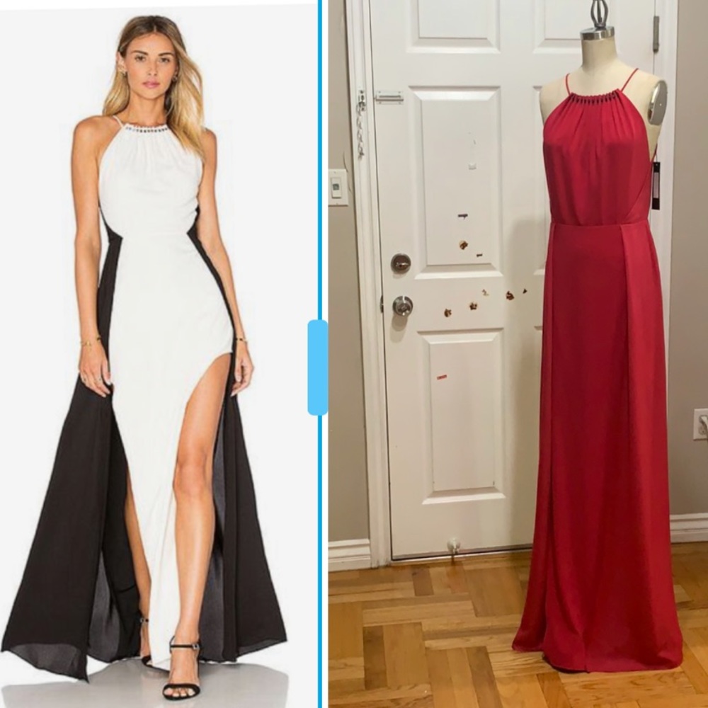 Halston heritage embellished maxi dress